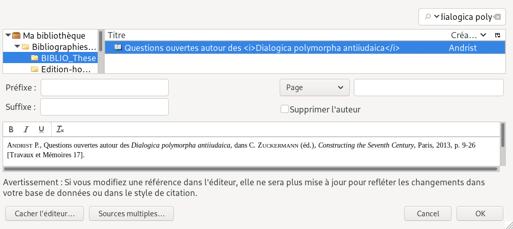 Utilisations de balises pour mettre en valeur un titre cité dans un autre titre